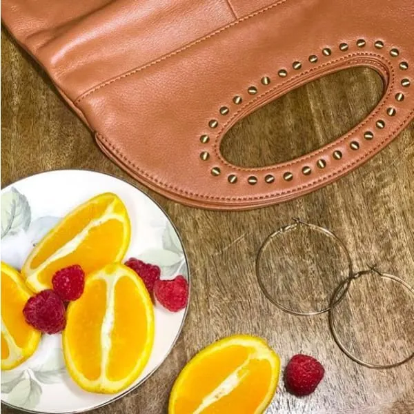 Maddie Leather Clutch