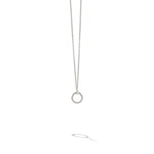 Marco Bicego Bi49 Collection 18K White Gold and Diamond Small Circle Necklace