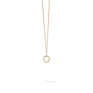 Marco Bicego Bi49 Collection 18K Yellow Gold and Diamond Small Circle Necklace