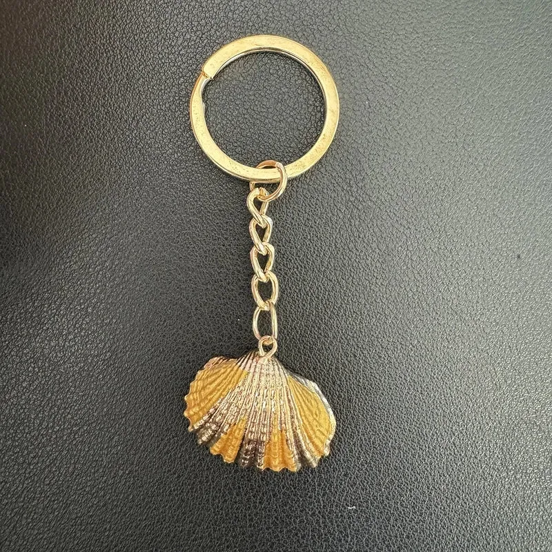 Marine Style Shell Shell Metal Unisex Bag Pendant Keychain