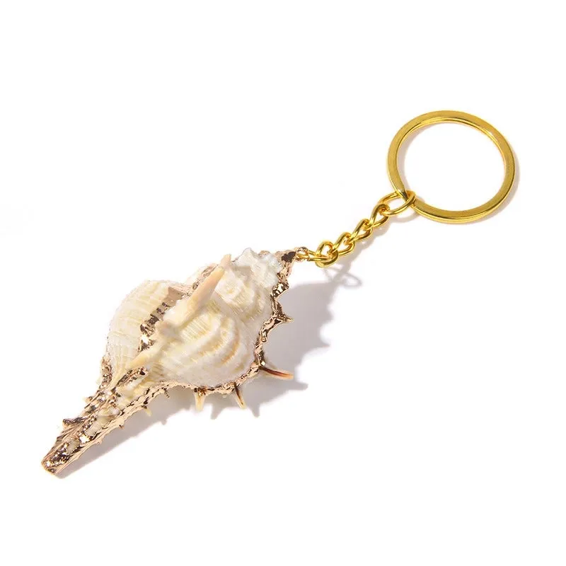 Marine Style Shell Shell Metal Unisex Bag Pendant Keychain