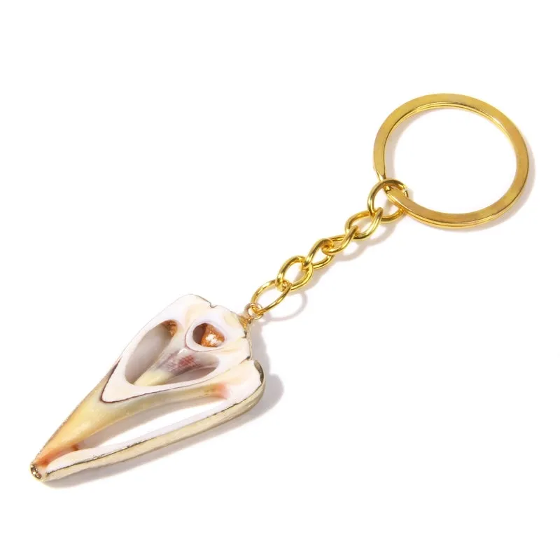 Marine Style Shell Shell Metal Unisex Bag Pendant Keychain