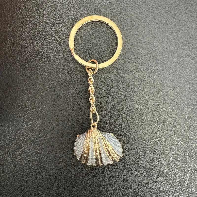 Marine Style Shell Shell Metal Unisex Bag Pendant Keychain