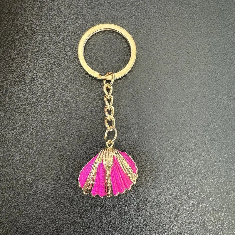 Marine Style Shell Shell Metal Unisex Bag Pendant Keychain