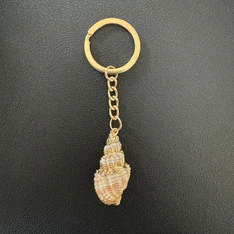 Marine Style Shell Shell Metal Unisex Bag Pendant Keychain