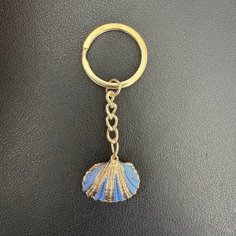 Marine Style Shell Shell Metal Unisex Bag Pendant Keychain