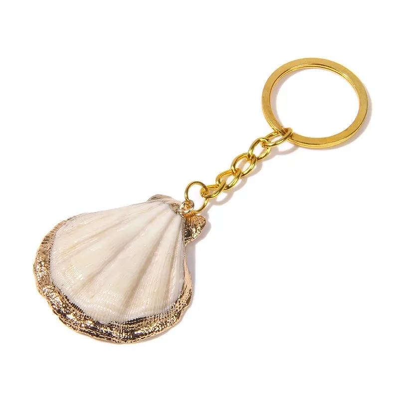 Marine Style Shell Shell Metal Unisex Bag Pendant Keychain