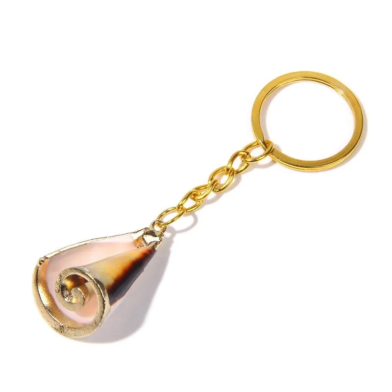 Marine Style Shell Shell Metal Unisex Bag Pendant Keychain