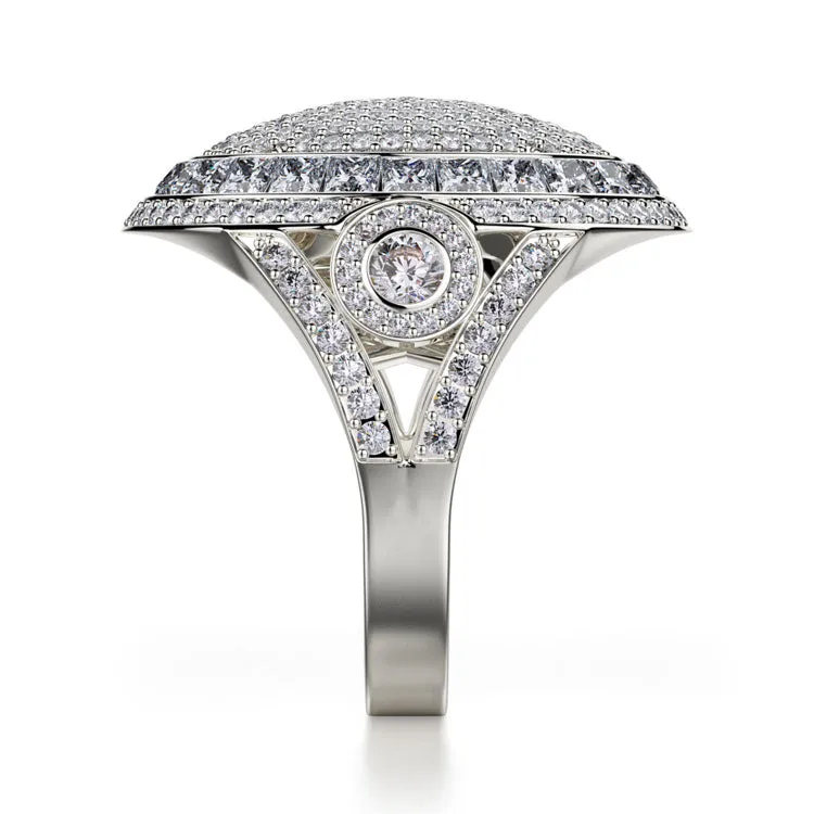 Michael M 18K White Gold Diamond Champion Ring F126