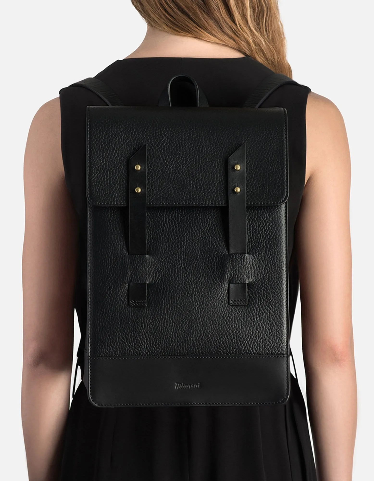 Mini Harbour Rucksack, Textured Black