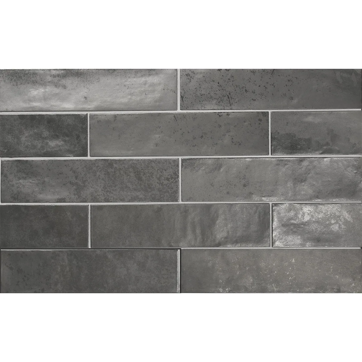 Molten Pewter Brick Ceramic Subway Tile