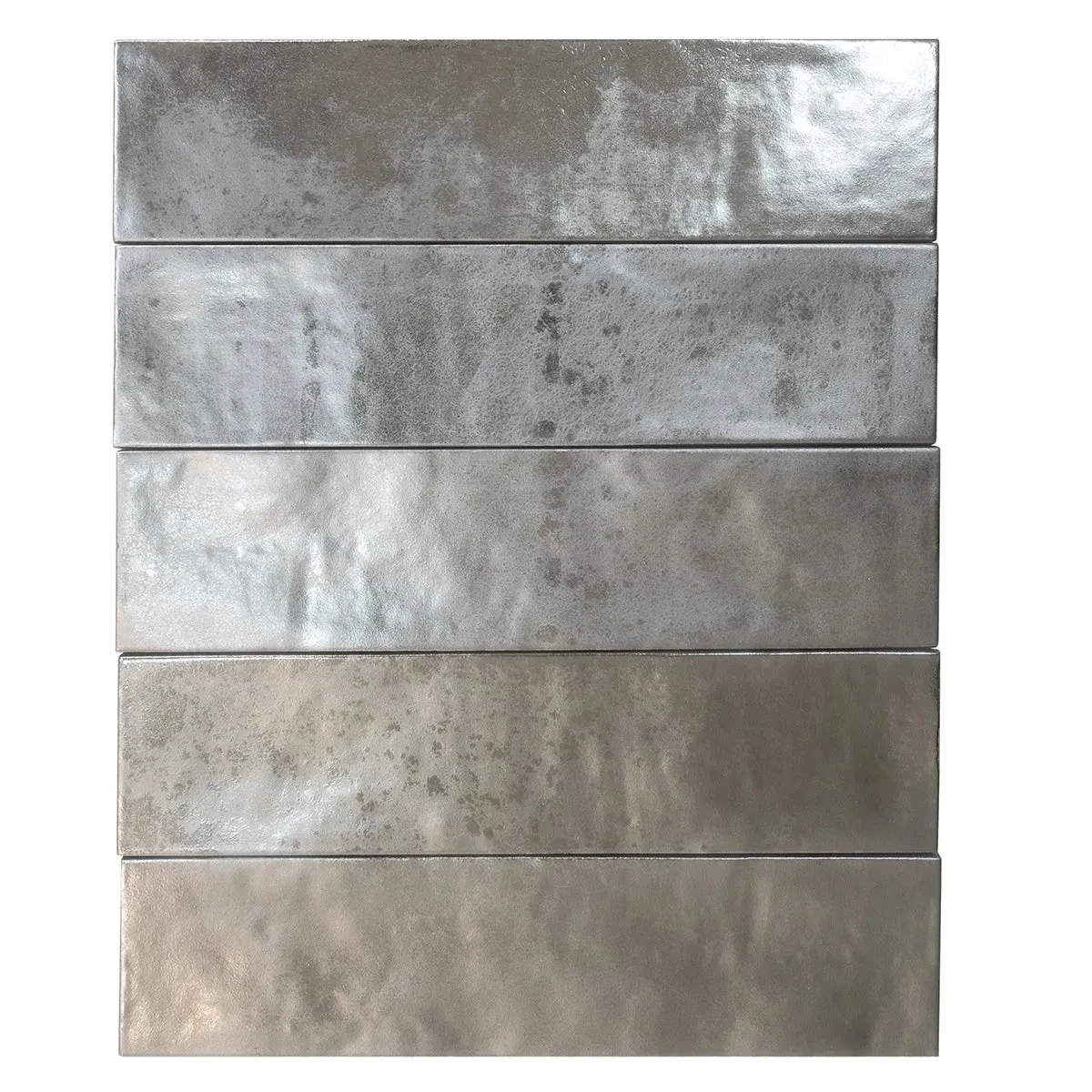 Molten Pewter Brick Ceramic Subway Tile