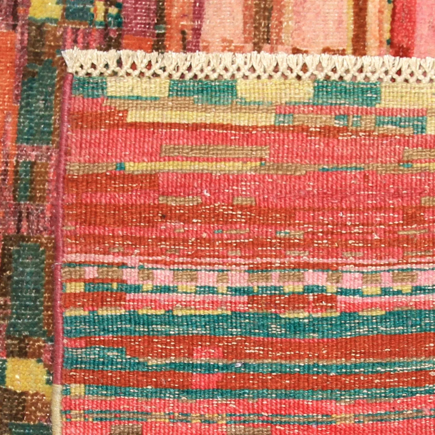 Multicolored Transitional Wool Runner - 2'1" x 9'1"