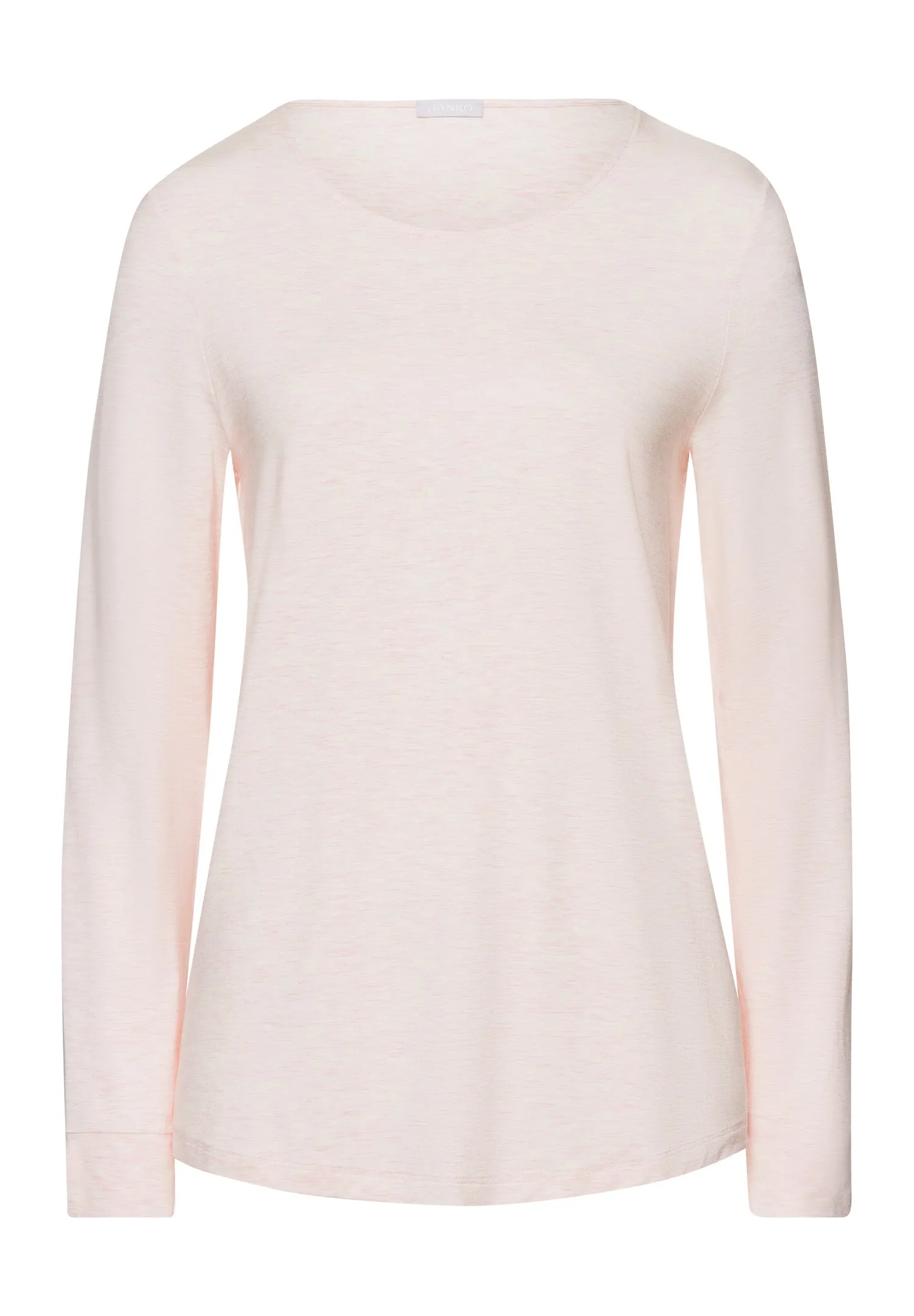 Natural Elegance Relaxed Round Neck Top | Rose Melange 74948-2899