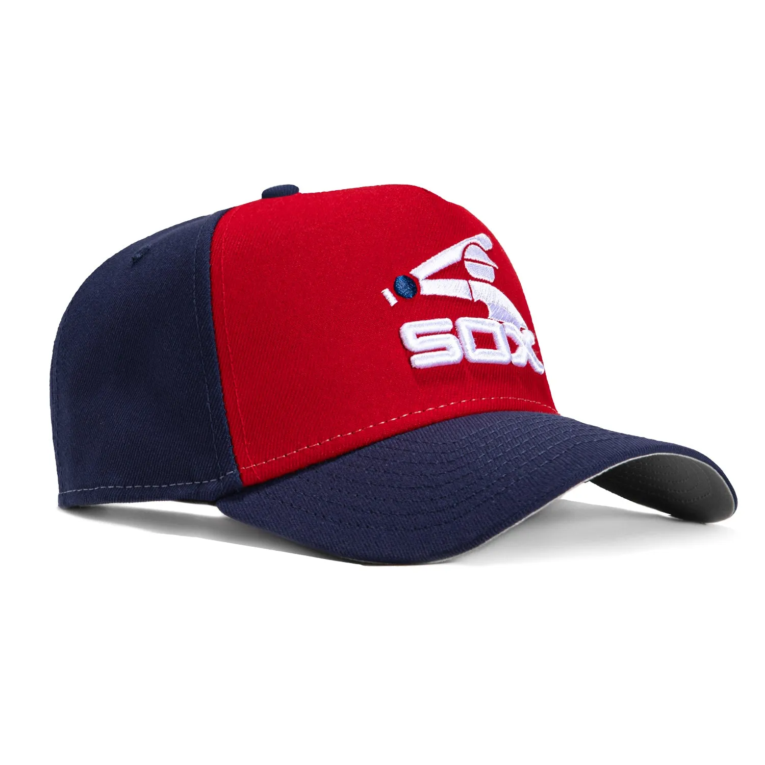 New Era 9Forty A-Frame Chicago White Sox Rail Snapback Hat - Red, Navy, White