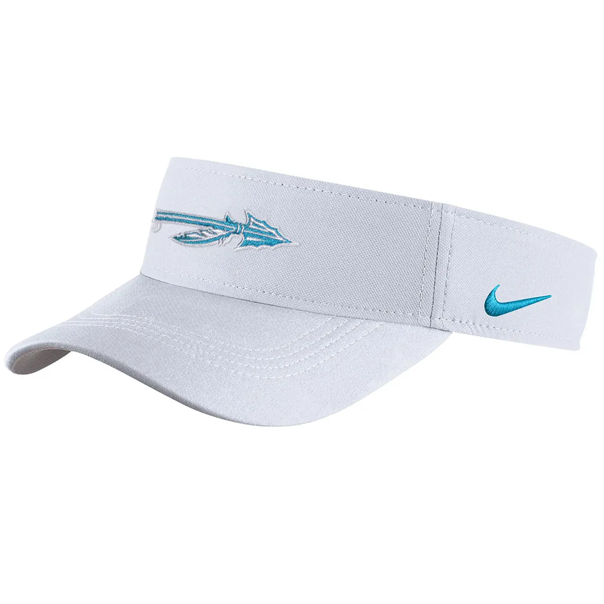 Nike Turquoise Spear Dri-fit Adjustable Visor - White