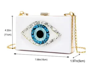 o shape chain Marbling pearl white evil eye Acrylic Purse Box Clutch Luxury Handbags Women Bga Designer Messenger Summer Acrylic