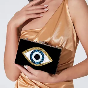 o shape chain Marbling pearl white evil eye Acrylic Purse Box Clutch Luxury Handbags Women Bga Designer Messenger Summer Acrylic