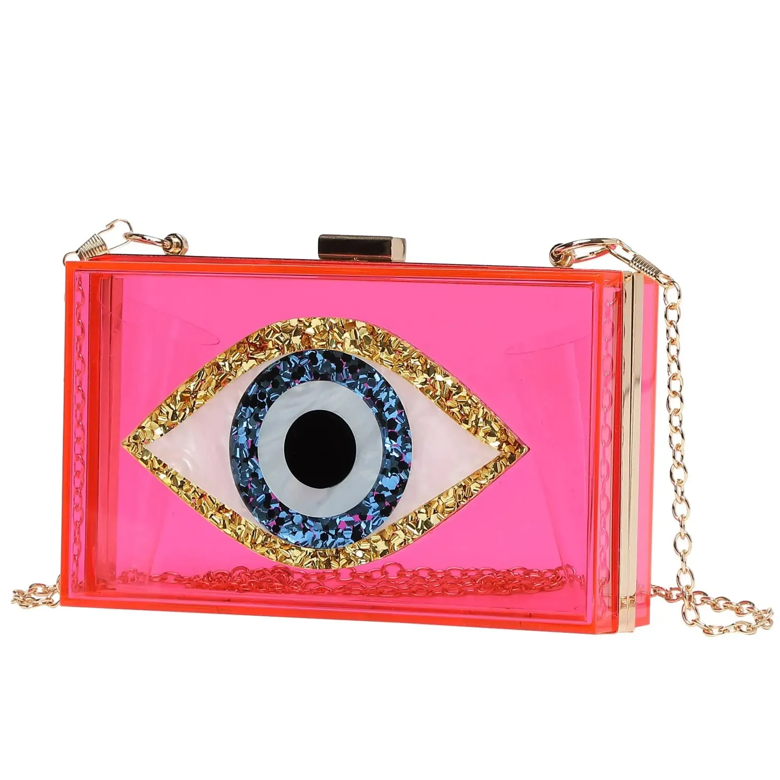 o shape chain Marbling pearl white evil eye Acrylic Purse Box Clutch Luxury Handbags Women Bga Designer Messenger Summer Acrylic