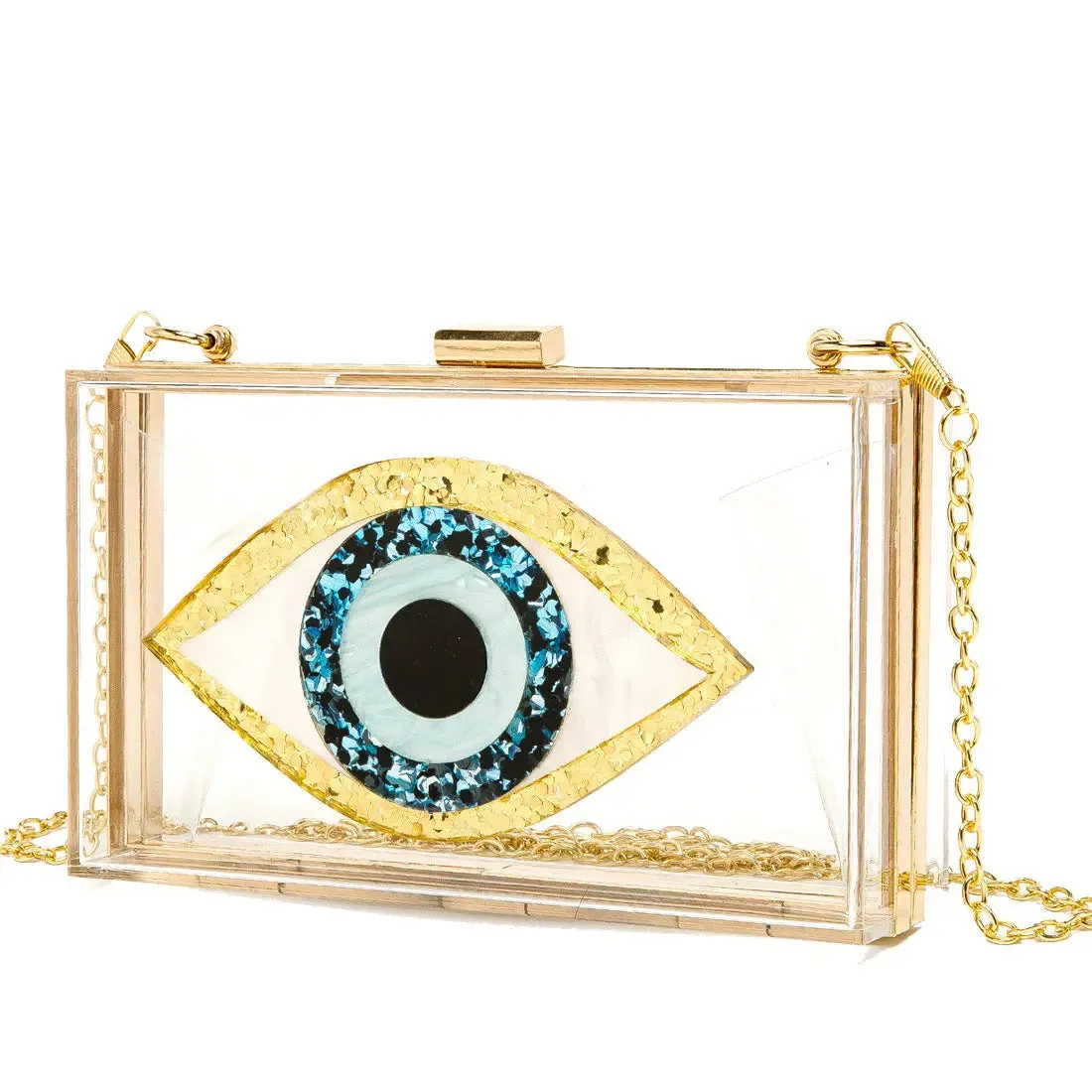 o shape chain Marbling pearl white evil eye Acrylic Purse Box Clutch Luxury Handbags Women Bga Designer Messenger Summer Acrylic