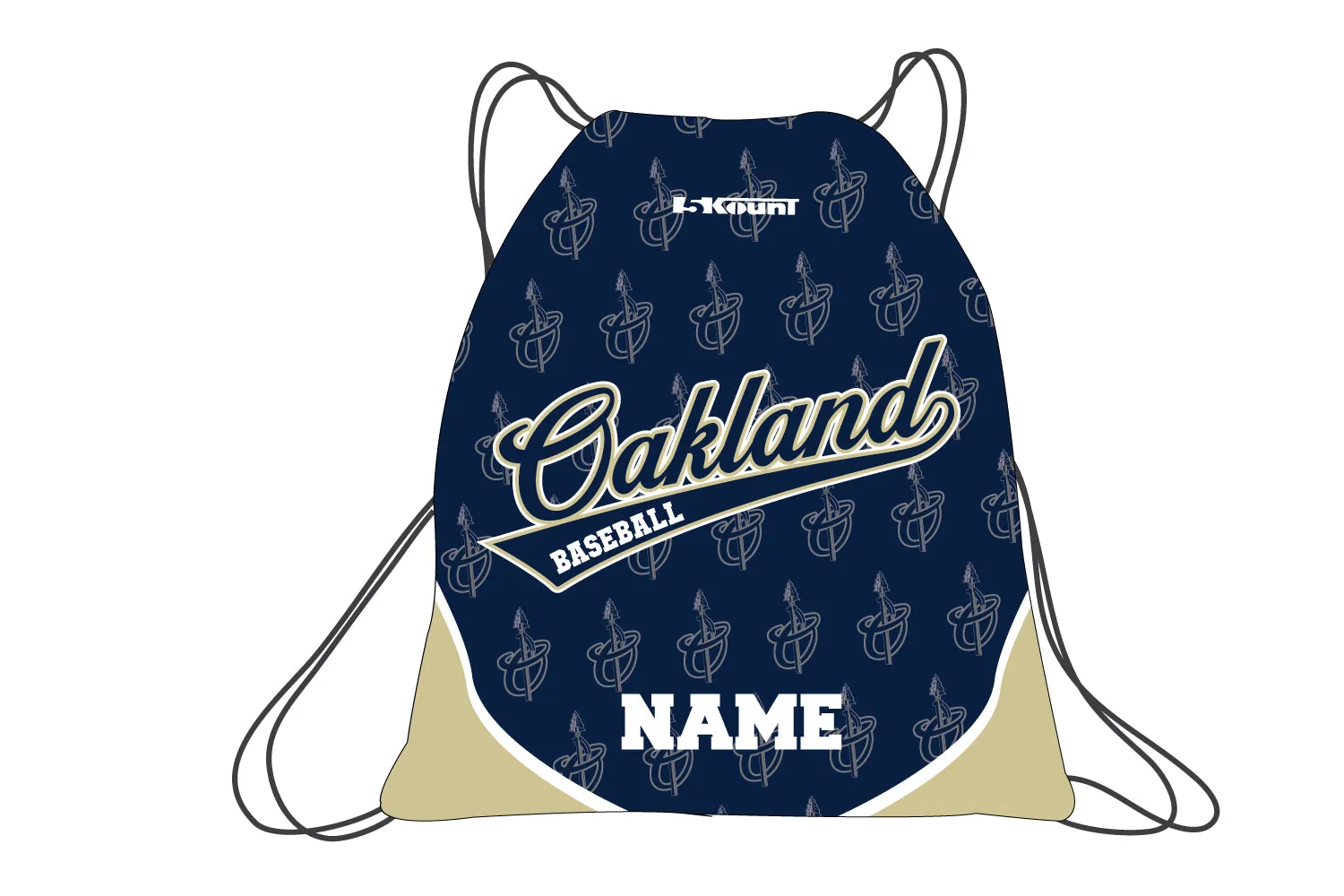 Oakland Braves Baseball Sublimated Drawstring Bag