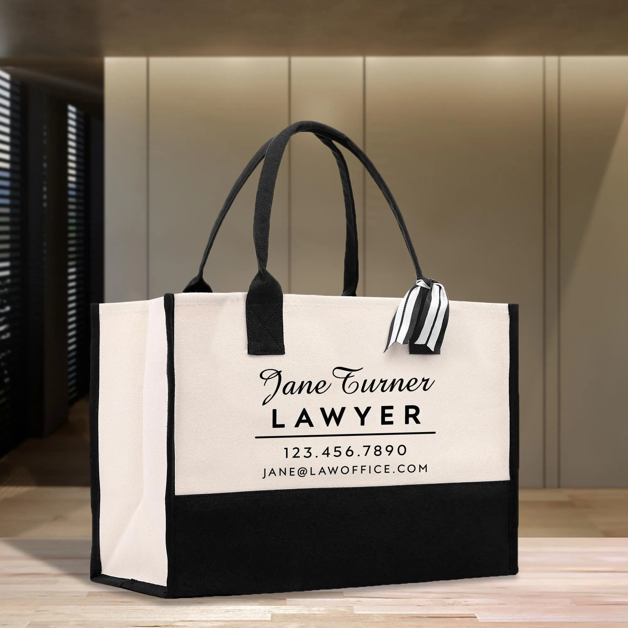 Personalized Lawyer Cotton Canvas Tote Bag Custom Attorney Tote Law Student Gift Bag Lady Justice Tote Paralegal Gift Bag for Her (LAWT1004)