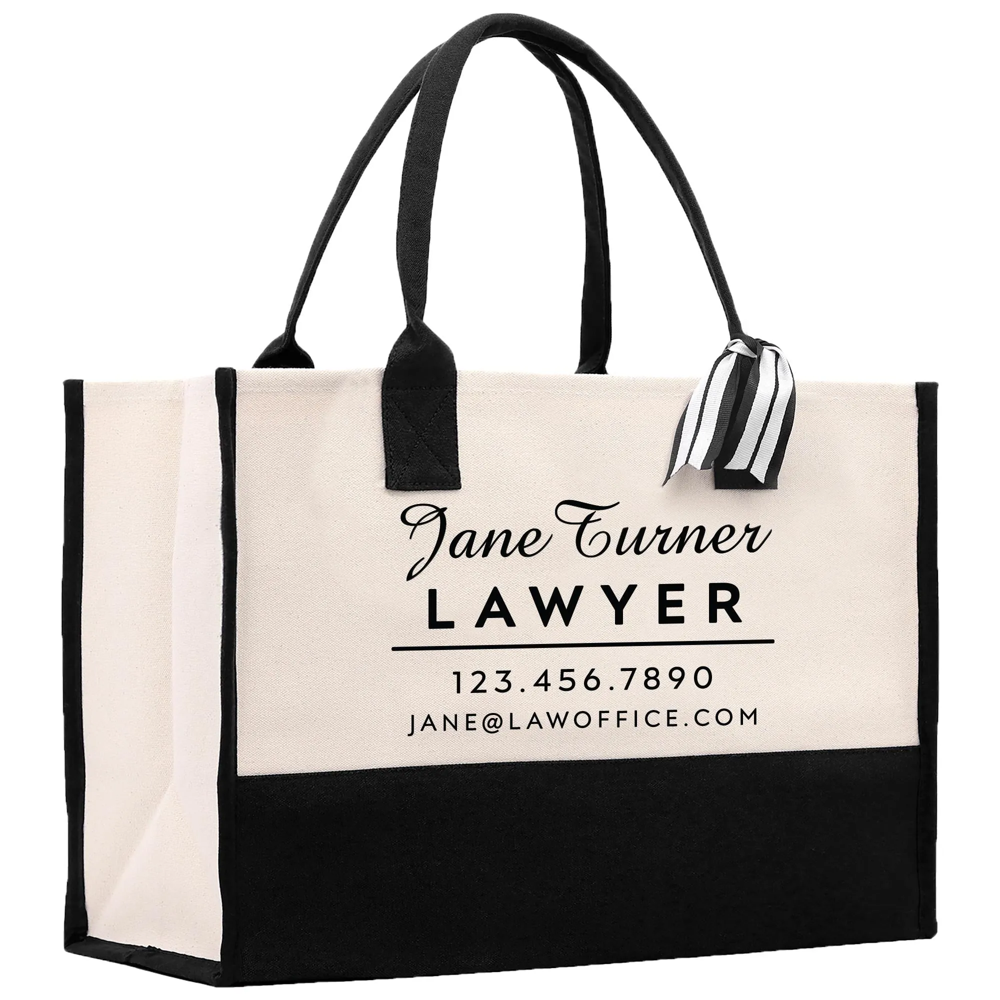 Personalized Lawyer Cotton Canvas Tote Bag Custom Attorney Tote Law Student Gift Bag Lady Justice Tote Paralegal Gift Bag for Her (LAWT1004)