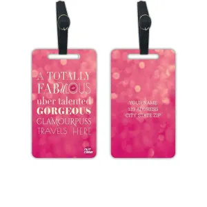 Personalized Luggage Bag Tags for Women Set of 2 Add Name & Address