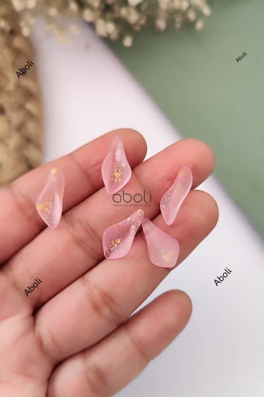 Petal shaped glass beads glass petals beads flower petal beads FGBA14