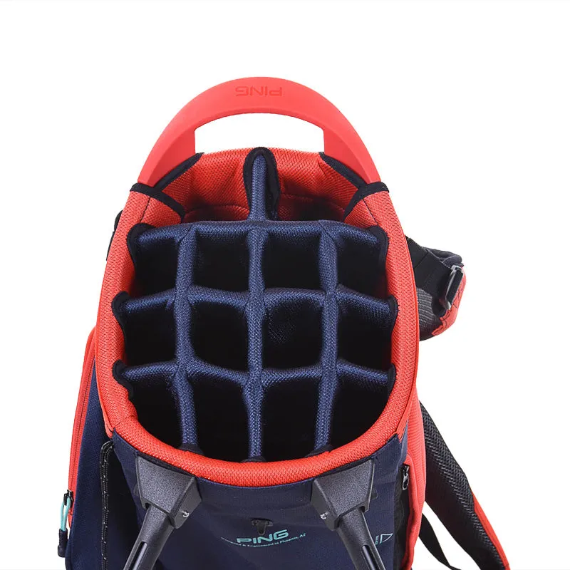 PING Hoofer14 Stand Bag (Navy/Red/Turquoise)