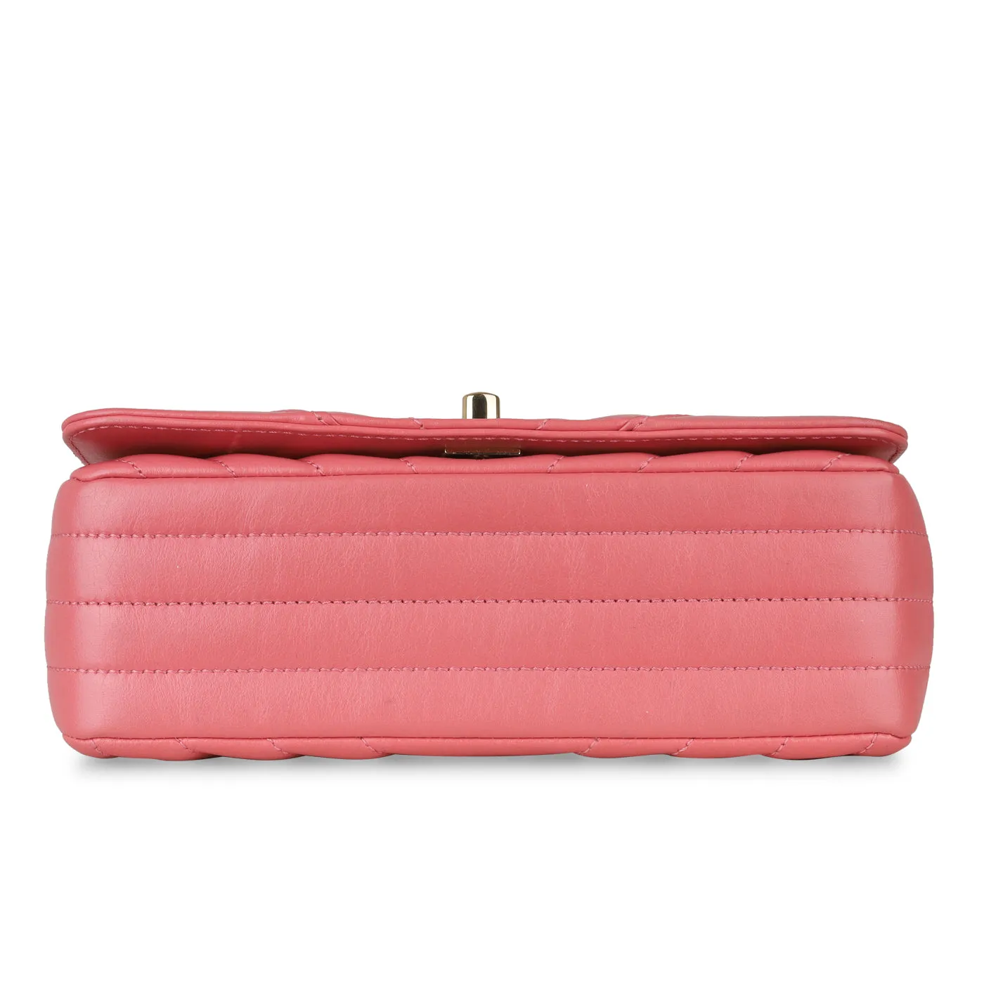 Pink Chevron Flap Bag