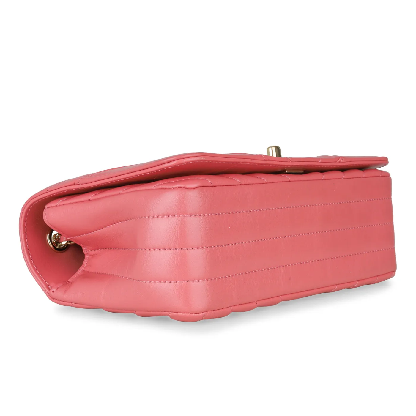 Pink Chevron Flap Bag