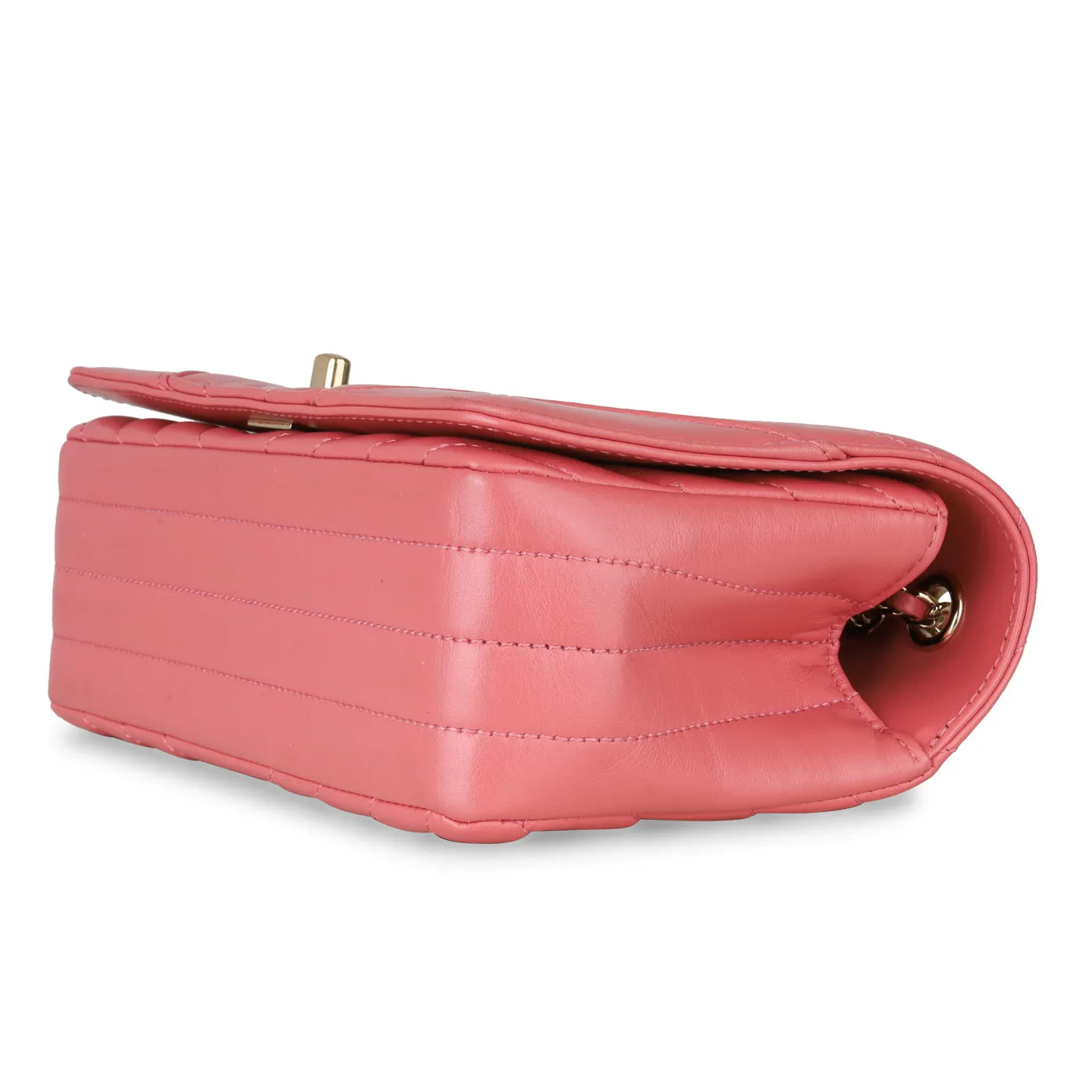 Pink Chevron Flap Bag