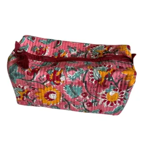 Pink/Teal cosmetic bag (large)