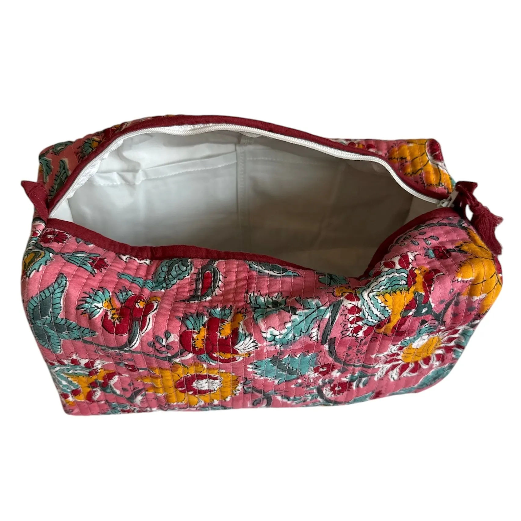 Pink/Teal cosmetic bag (large)