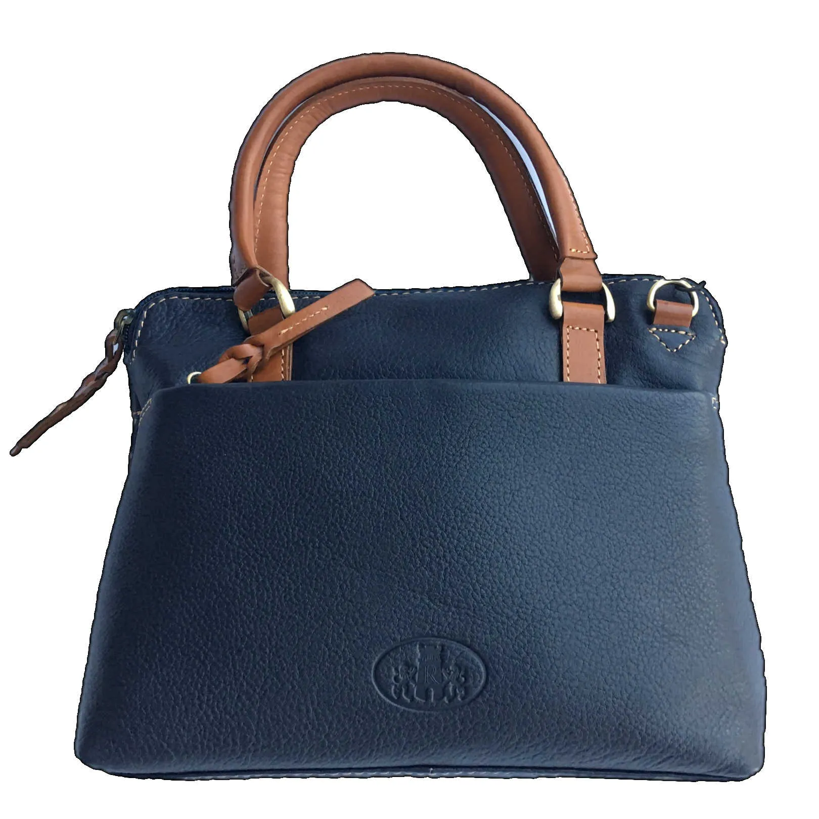 Prelude Navy Small Grip Shoulder Bag