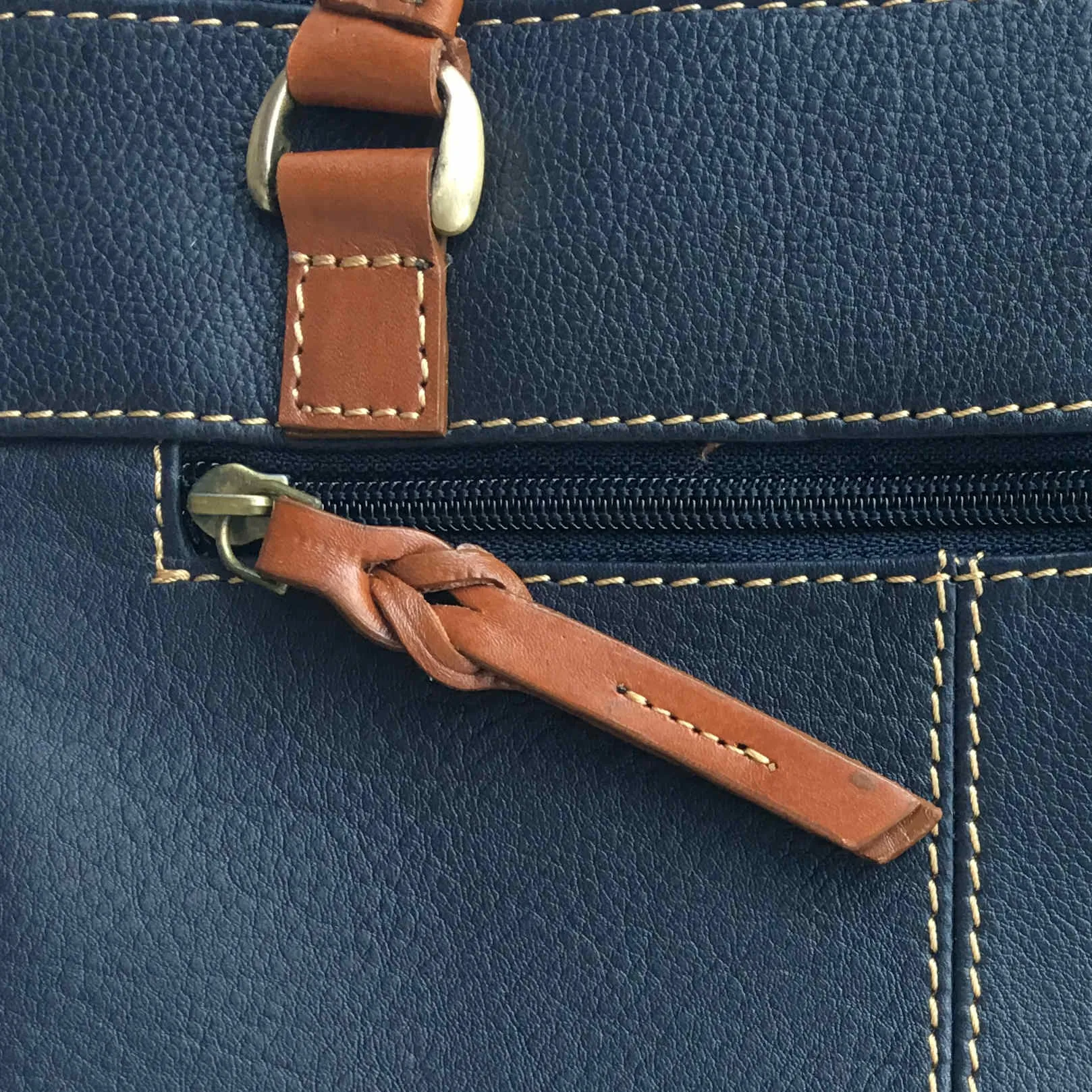 Prelude Navy Small Grip Shoulder Bag