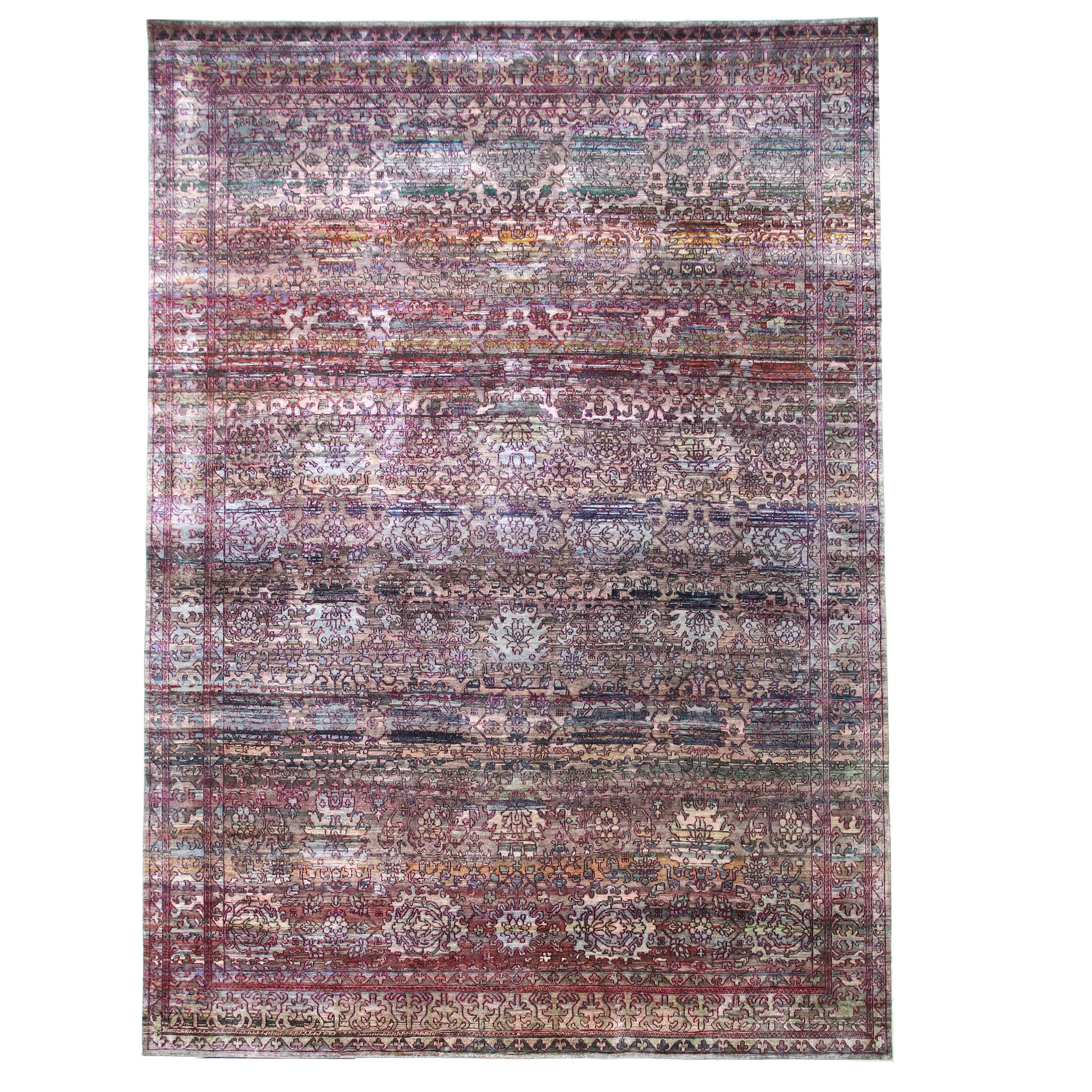 Purple Alchemy Transitional Silk Rug - 9'8" x 13'7"