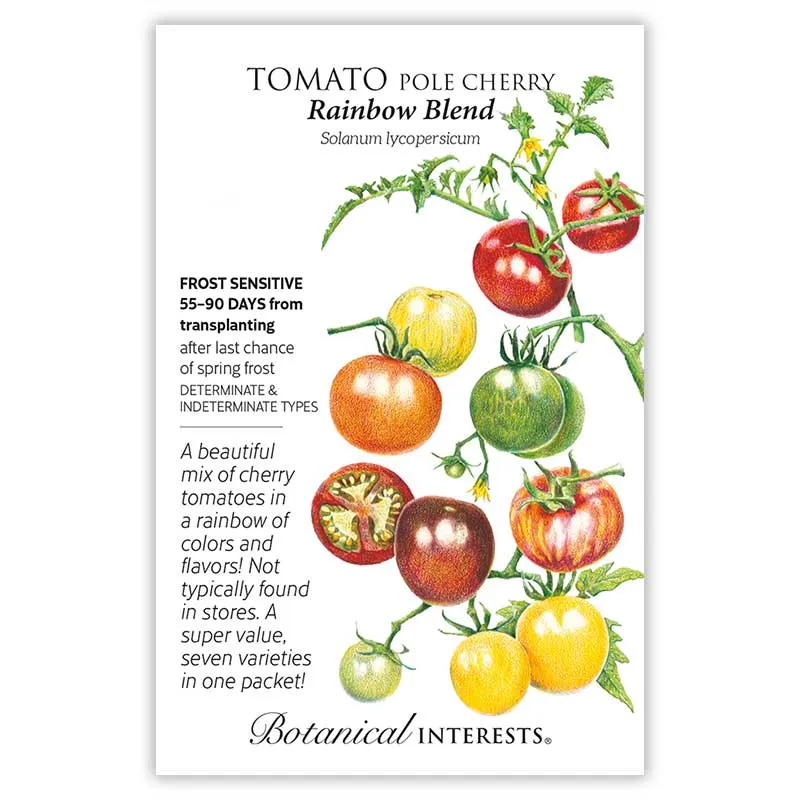 Rainbow Blend Pole Cherry Tomato Seeds