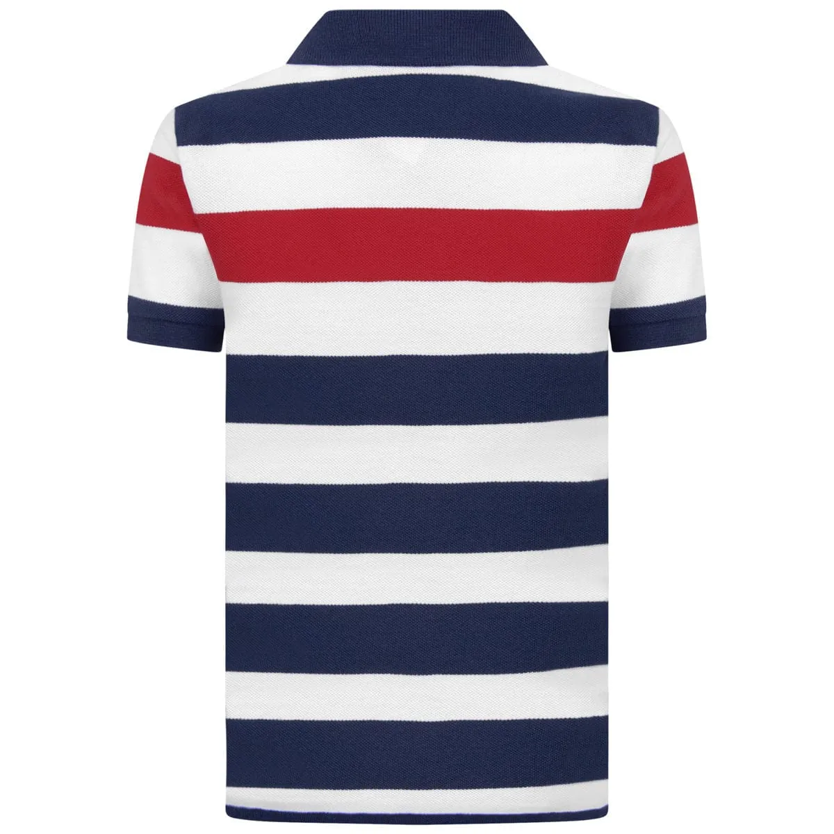 Ralph Lauren Boys Navy Striped Cotton Polo Top