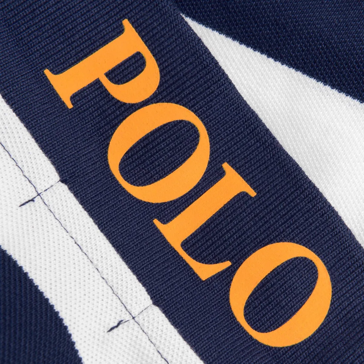 Ralph Lauren Boys Navy Striped Cotton Polo Top