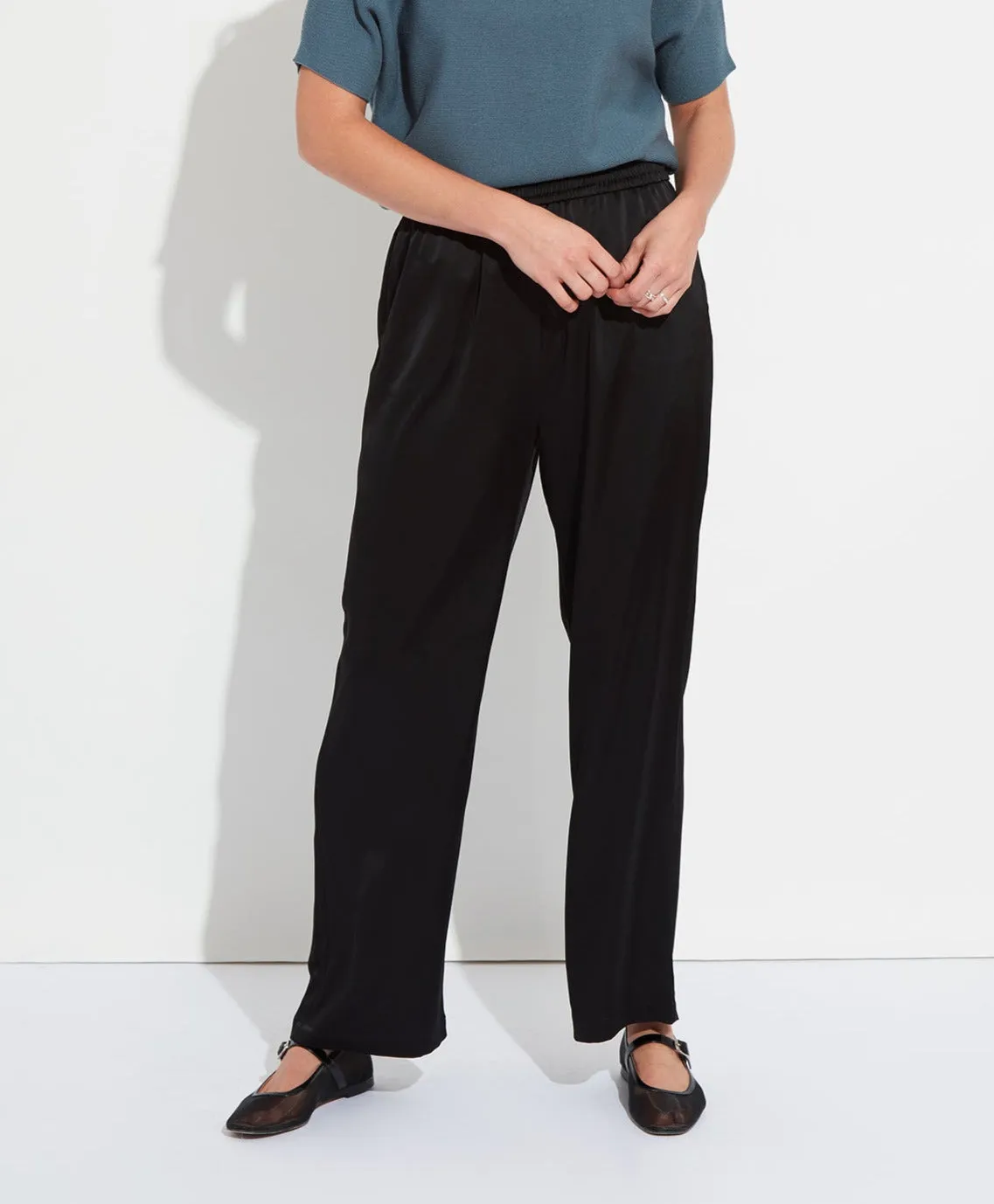 Satin Pull-On Pant