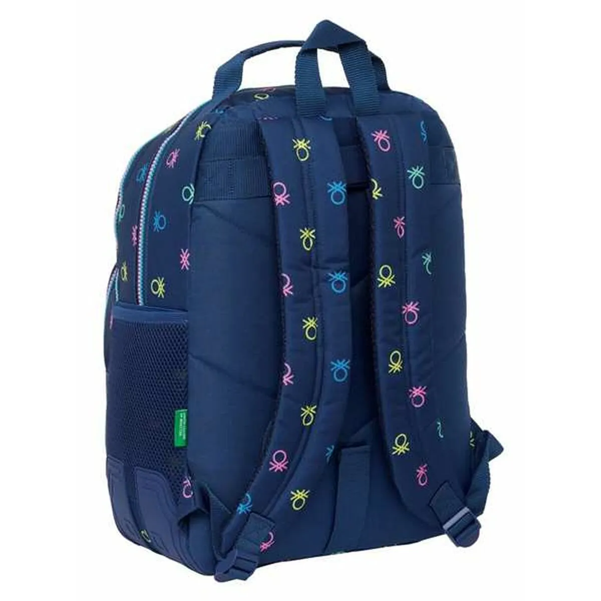 School Bag Benetton Cool Navy Blue 32 x 42 x 15 cm Double