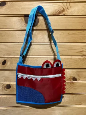 Seashell Bag - Gator - Red / Blue Mesh