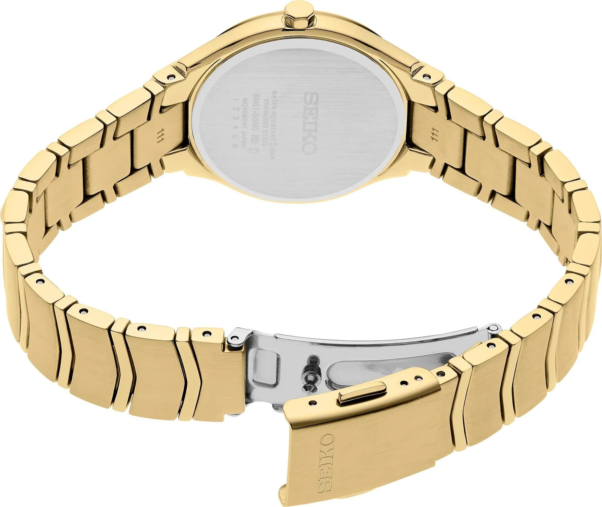 Seiko Essentials Collection Ladies Gold Tone Watch SUR552