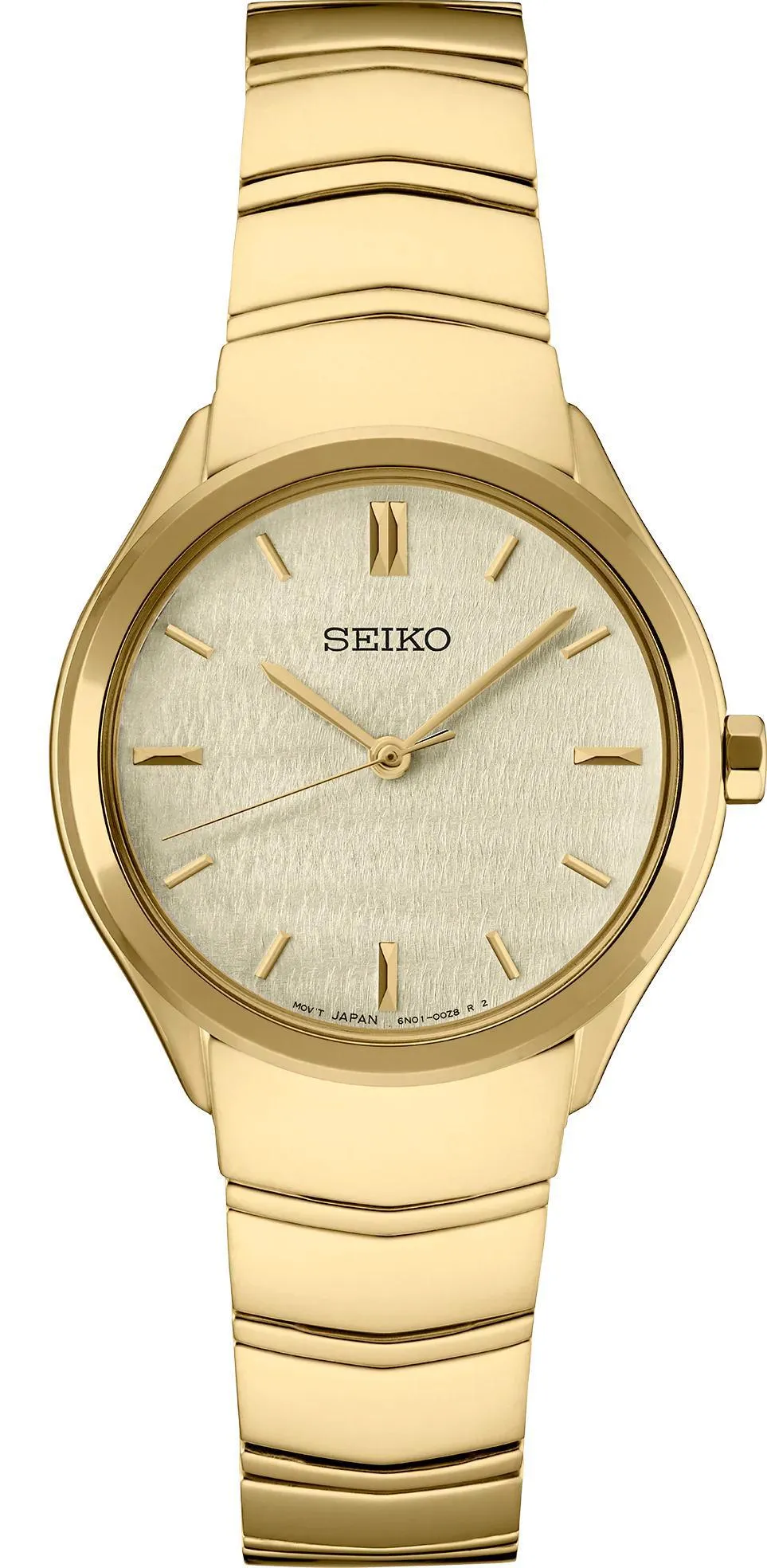 Seiko Essentials Collection Ladies Gold Tone Watch SUR552