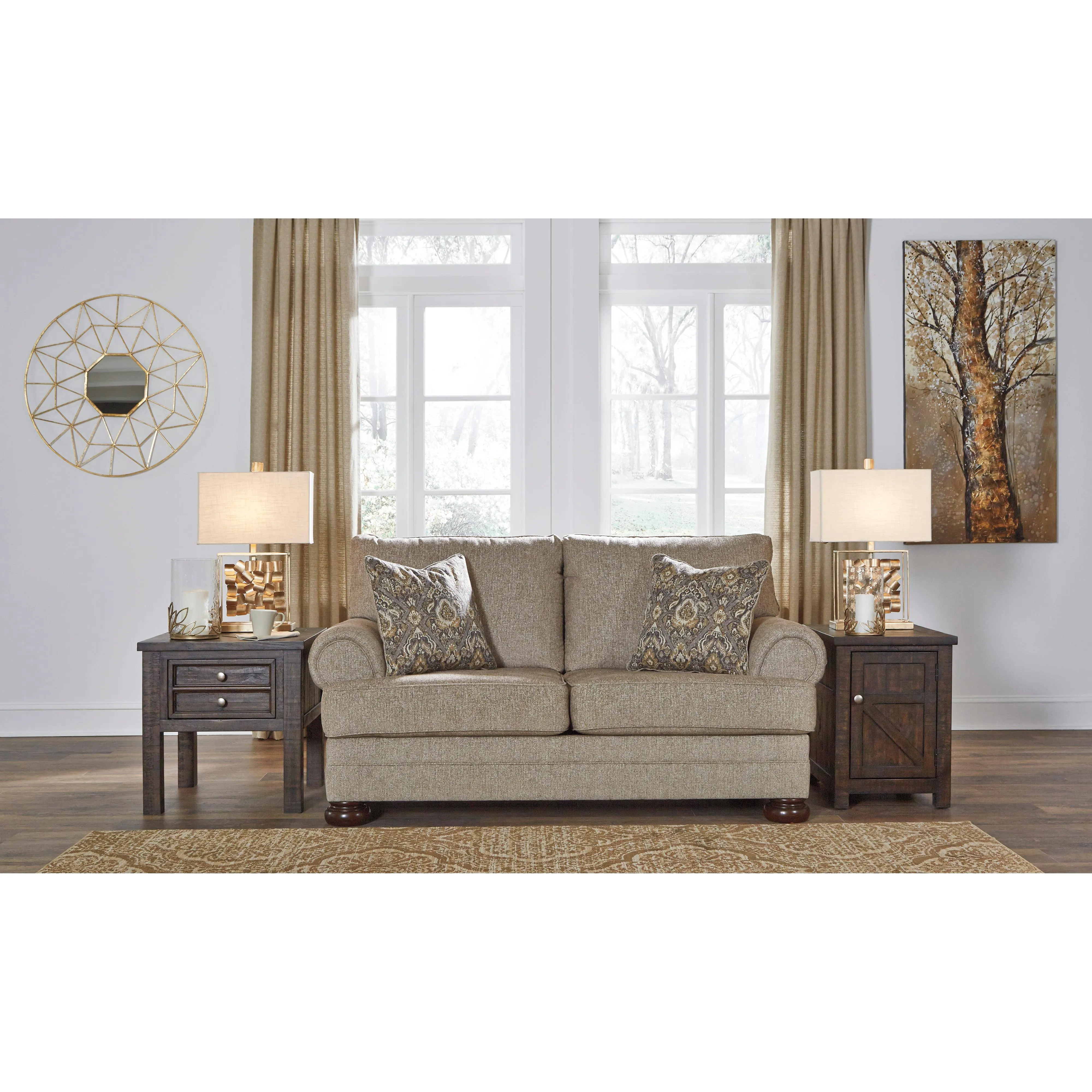 Signature Design by Ashley Kananwood Stationary Fabric Loveseat 2960335