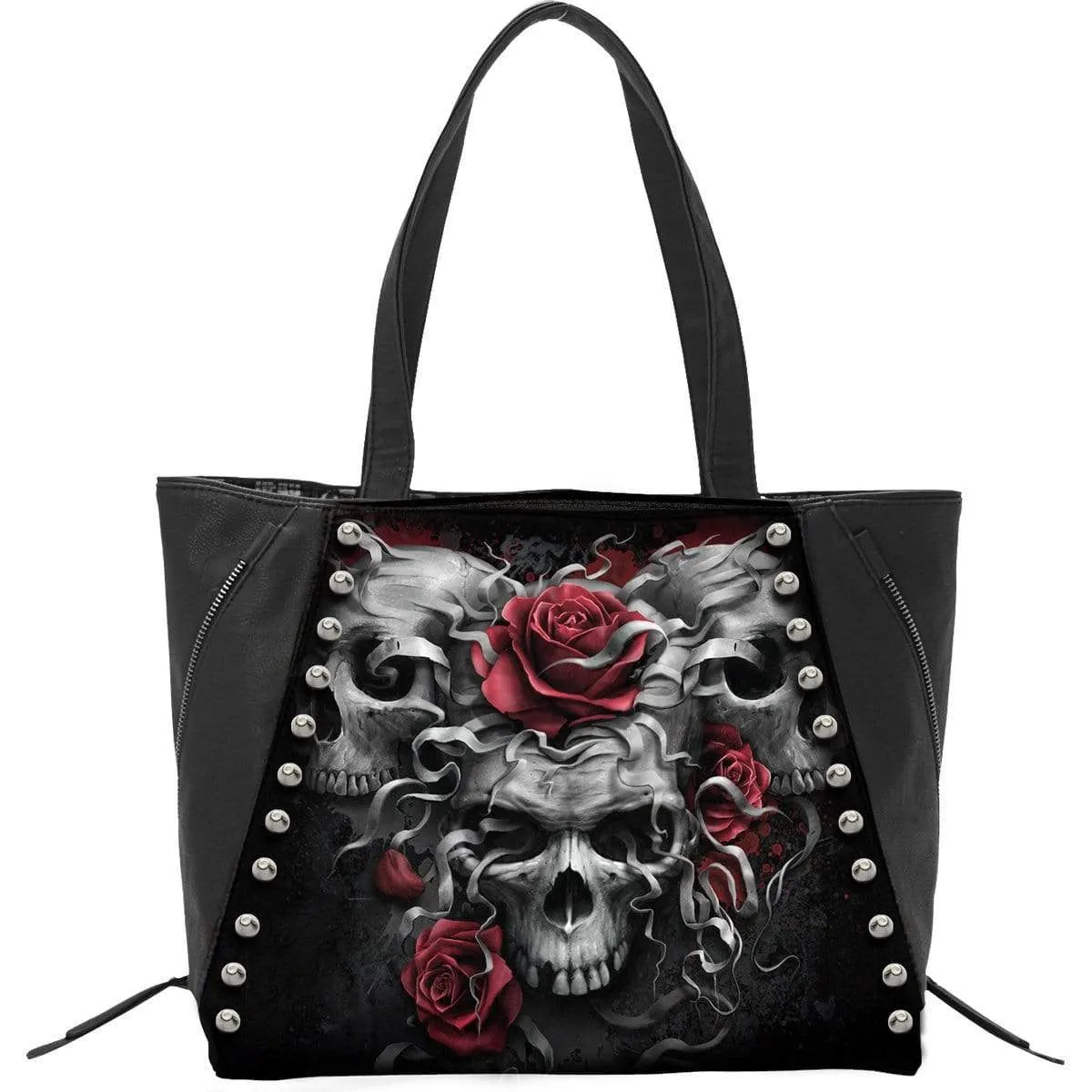 SKULLS N' ROSES  - PU Leather Studded Purse