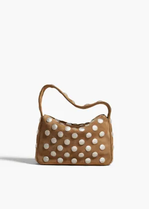 Small Elena Bag in Mud Suede with Studs