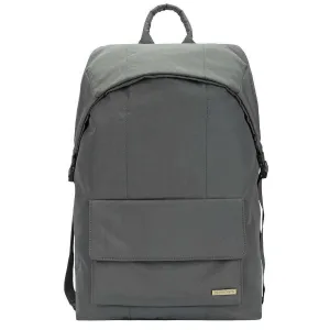 Smith and Canova Flapover Nylon Backpack - Dark Grey